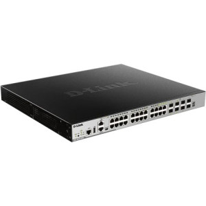 D-Link DGS-3630-28PC/SI 28-Port Gigabit L3 Managed Switch, 20x 10/100/1000BASE-T PoE, 4x Combo 10/100/1000BASE-T/SFP, 4x 10G SFP+